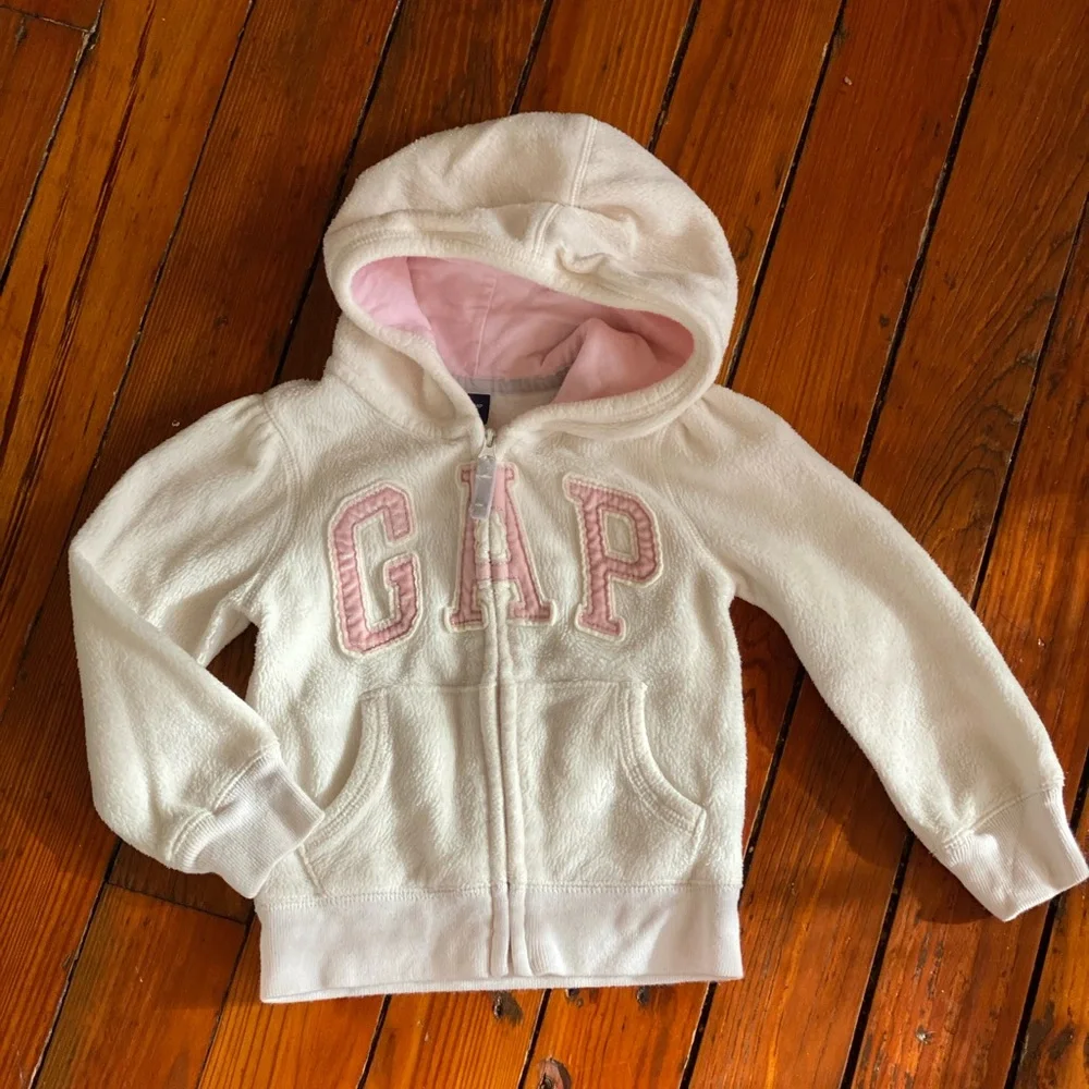 Gap Fleece Hooded Zip Up Size 3T